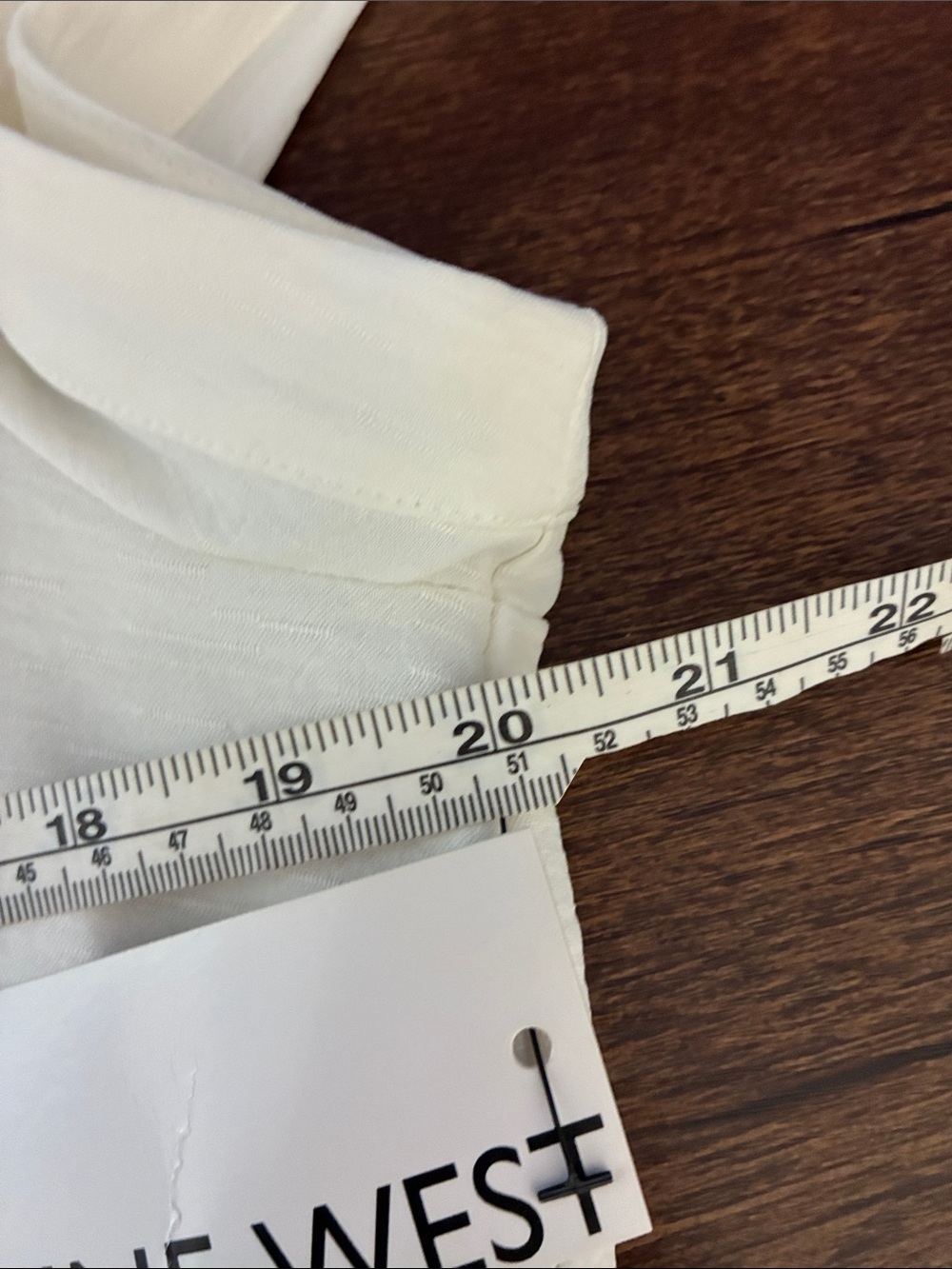 Nine West Cream Surplice Short Sleeve Top - Picture 8 of 8